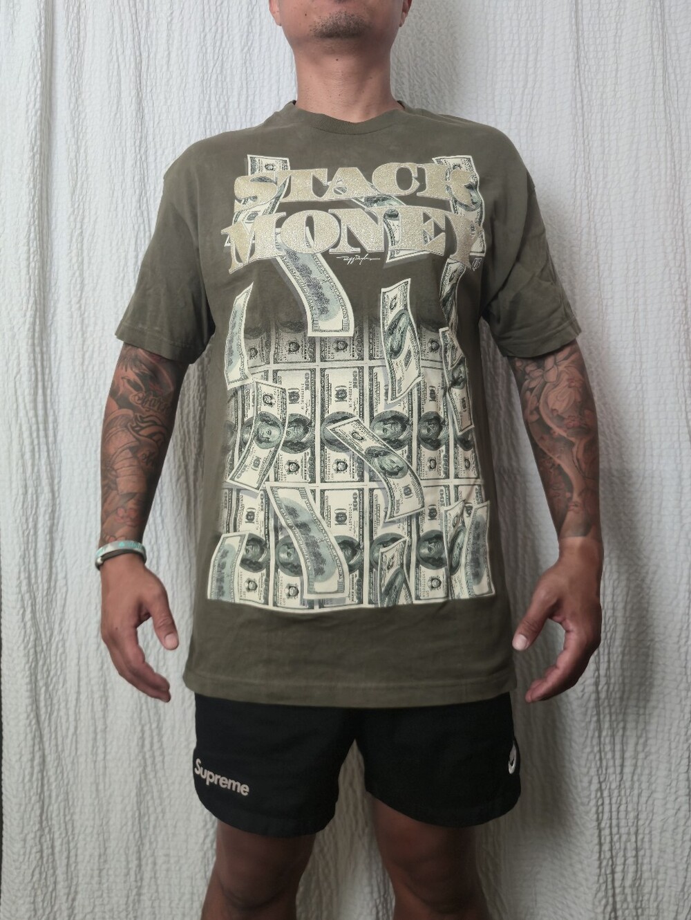 Vintage Ruff Ryders Shirt 'Stack Money' Large